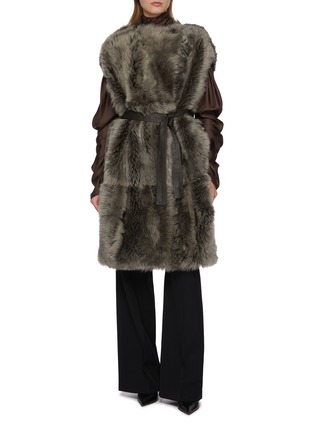Main View - Click To Enlarge Main View - Click To Enlarge - YVES SALOMON - Chunky Shearling Long Gilet
