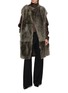 Figure View - Click To Enlarge - YVES SALOMON - Chunky Shearling Long Gilet