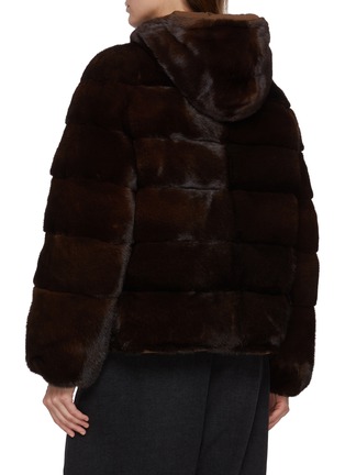 Back View - Click To Enlarge - YVES SALOMON - Revers Mink Puffer Jacket