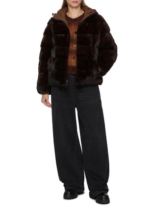 Figure View - Click To Enlarge - YVES SALOMON - Revers Mink Puffer Jacket