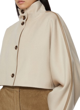  - YVES SALOMON - Cropped Cape Wool Cashmere Jacket