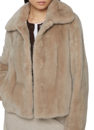  - YVES SALOMON - Short Pointed Collar Mink Jacket