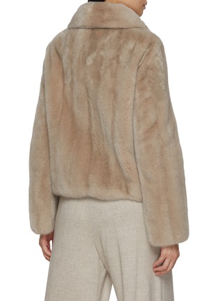 Back View - Click To Enlarge - YVES SALOMON - Short Pointed Collar Mink Jacket