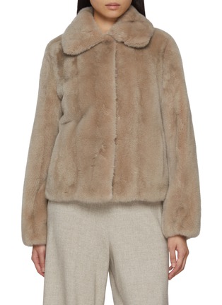 Main View - Click To Enlarge - YVES SALOMON - Short Pointed Collar Mink Jacket