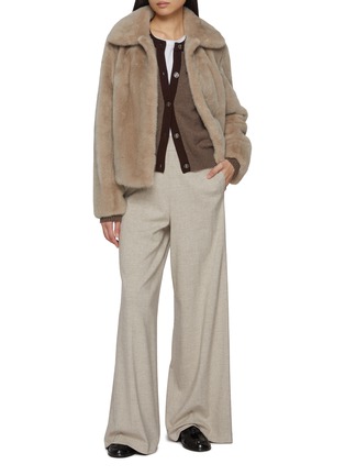 Figure View - Click To Enlarge - YVES SALOMON - Short Pointed Collar Mink Jacket