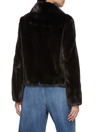 Back View - Click To Enlarge - YVES SALOMON - Collared Mink Fur Short Jacket