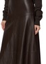  - YVES SALOMON - Flared Leather Midi Skirt