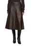 Main View - Click To Enlarge - YVES SALOMON - Flared Leather Midi Skirt
