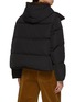Back View - Click To Enlarge - YVES SALOMON - Mink Bib Hood Technical Puffer Jacket