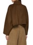 Back View - Click To Enlarge - YVES SALOMON - Cropped Cape Wool Cashmere Jacket