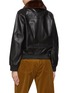 Back View - Click To Enlarge - YVES SALOMON - Detachable Mink Collar Leather Bomber Jacket