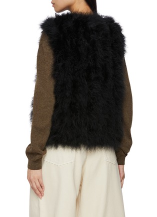 Back View - Click To Enlarge - YVES SALOMON - Marabou Gilet