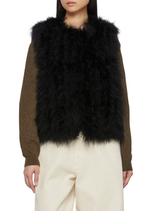 Main View - Click To Enlarge - YVES SALOMON - Marabou Gilet