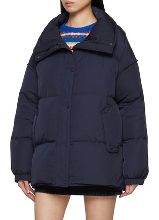 Detail View - Click To Enlarge - YVES SALOMON - Mink Fur Collar Puffer Jacket