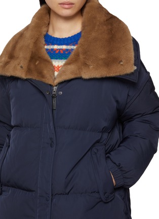  - YVES SALOMON - Mink Fur Collar Puffer Jacket