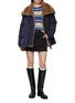 Figure View - Click To Enlarge - YVES SALOMON - Mink Fur Collar Puffer Jacket