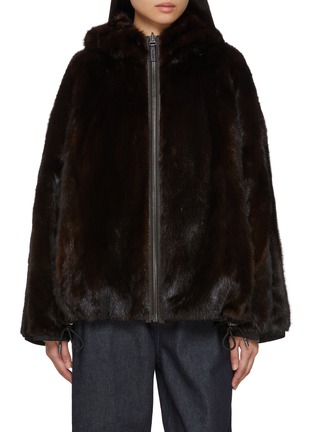 Main View - Click To Enlarge - YVES SALOMON - Mink Fur Technical Jacket