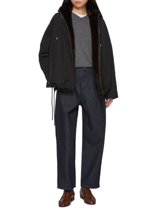 Figure View - Click To Enlarge - YVES SALOMON - Mink Fur Technical Jacket