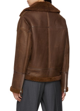 Back View - Click To Enlarge - YVES SALOMON - Shearling Biker Jacket