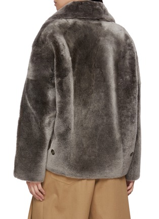 Back View - Click To Enlarge - YVES SALOMON - Shearling Pea Jacket