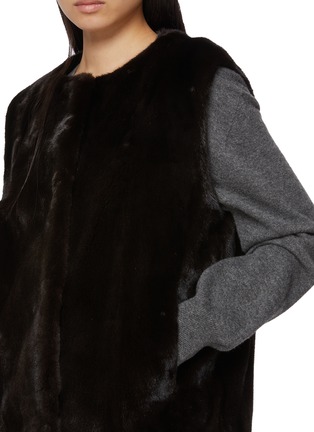  - YVES SALOMON - Round Neck Mink Fur Gilet