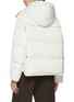 Back View - Click To Enlarge - YVES SALOMON - Mink Trim Hood Technical Zip Up Jacket
