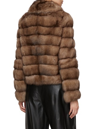 Back View - Click To Enlarge - YVES SALOMON - Collared Sable Fur Jacket