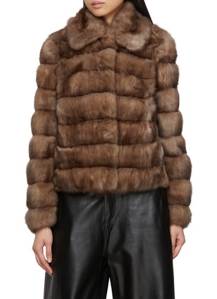 Main View - Click To Enlarge - YVES SALOMON - Collared Sable Fur Jacket