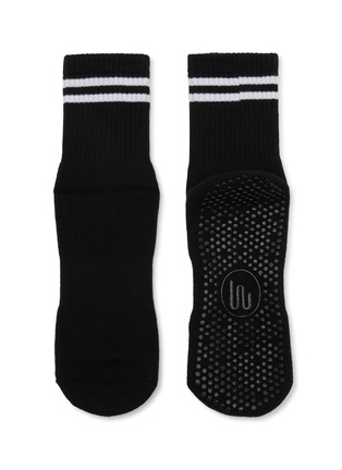  - MOVEACTIVE - Crew Non-Slip Grip Socks Set of 3 — Black