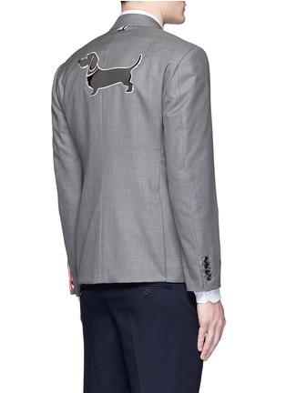 Back View - Click To Enlarge - THOM BROWNE  - Hector embroidered wool blazer