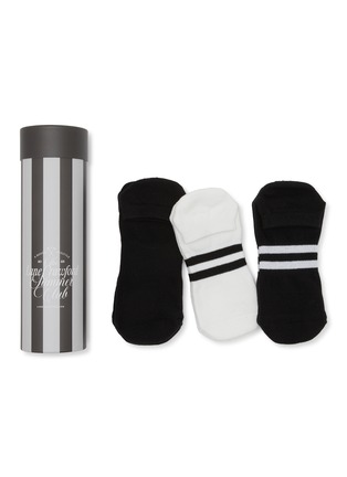 Main View - Click To Enlarge - MOVEACTIVE - Classic Low Rise Grip Socks Set of 3 — Black