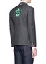 Back View - Click To Enlarge - THOM BROWNE  - Turtle embroidered wool blazer