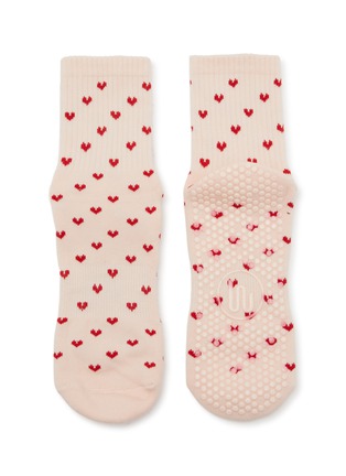  - MOVEACTIVE - Crew Non-Slip Grip Socks Set of 3 — Soft Pink