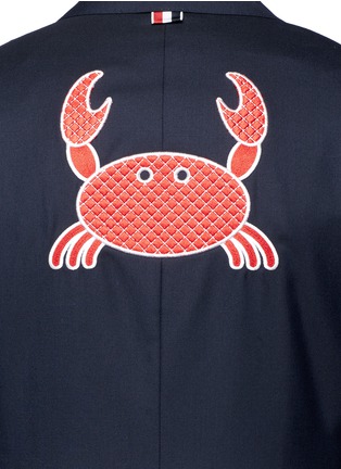 Detail View - Click To Enlarge - THOM BROWNE  - Crab embroidered wool blazer
