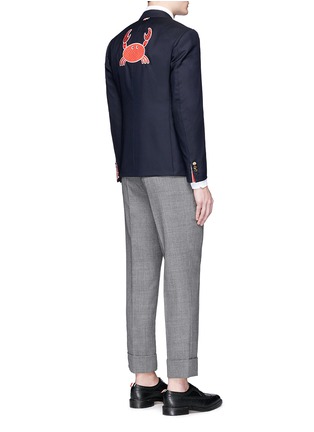 Figure View - Click To Enlarge - THOM BROWNE  - Crab embroidered wool blazer