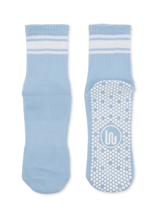Detail View - Click To Enlarge - MOVEACTIVE - Crew Non-Slip Grip Socks Set of 3 — Powder Blue