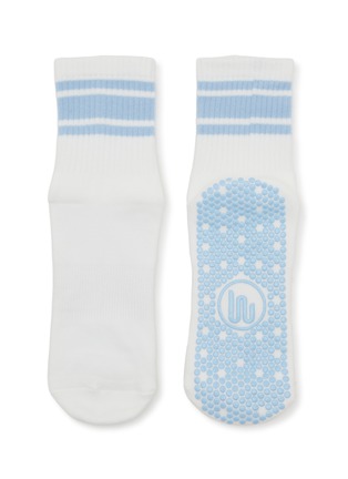 Detail View - Click To Enlarge - MOVEACTIVE - Crew Non-Slip Grip Socks Set of 3 — Powder Blue