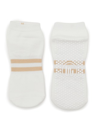Detail View - Click To Enlarge - MOVEACTIVE - Classic Low Rise Grip Socks Set of 3 — Almond