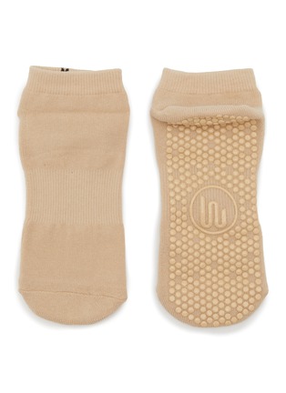 Detail View - Click To Enlarge - MOVEACTIVE - Classic Low Rise Grip Socks Set of 3 — Almond