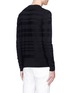 Back View - Click To Enlarge - ARMANI COLLEZIONI - Textured stripe knit sweater