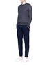 Figure View - Click To Enlarge - ARMANI COLLEZIONI - Drawstring jogging pants