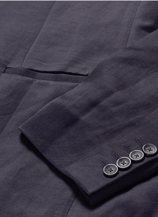 Detail View - Click To Enlarge - ARMANI COLLEZIONI - Linen blend soft blazer