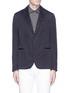 Main View - Click To Enlarge - ARMANI COLLEZIONI - Linen blend soft blazer