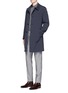 Figure View - Click To Enlarge - ARMANI COLLEZIONI - Detachable lining belted coat
