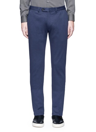 Main View - Click To Enlarge - ARMANI COLLEZIONI - Tailored stretch cotton blend pants
