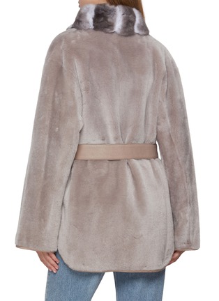 Back View - Click To Enlarge - FABIO GAVAZZI - Reversible Chinchilla Fur Shearling Coat