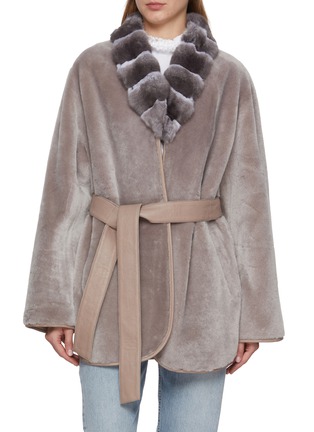 Main View - Click To Enlarge - FABIO GAVAZZI - Reversible Chinchilla Fur Shearling Coat
