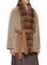 Detail View - Click To Enlarge - FABIO GAVAZZI - Reversible Sable Fur Suede Shearling Coat