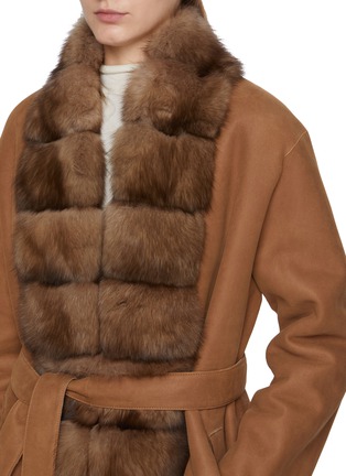  - FABIO GAVAZZI - Reversible Sable Fur Suede Shearling Coat