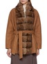Main View - Click To Enlarge - FABIO GAVAZZI - Reversible Sable Fur Suede Shearling Coat